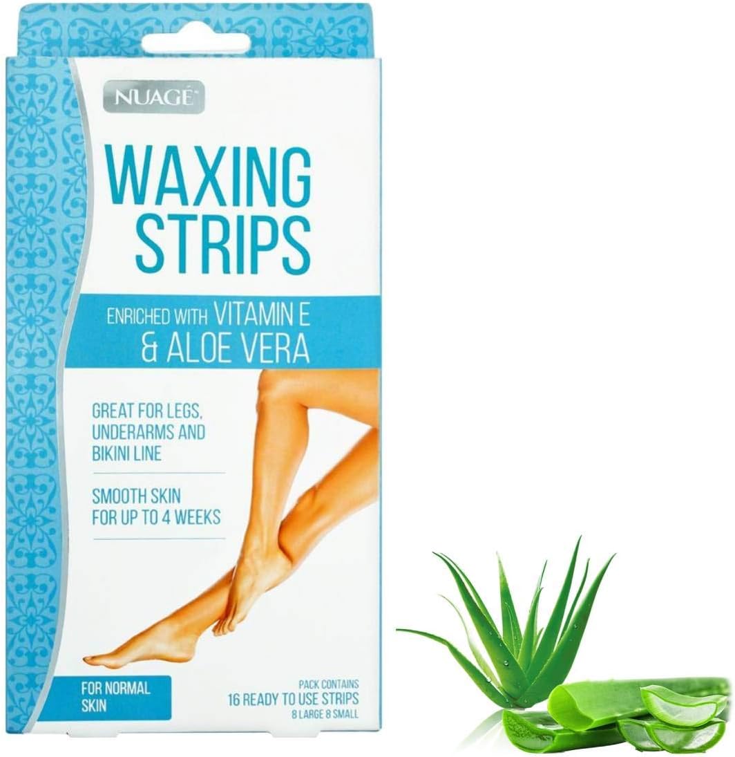16 Waxing Strips Enriched with Vitamin E & Aloe Vera Great for Legs