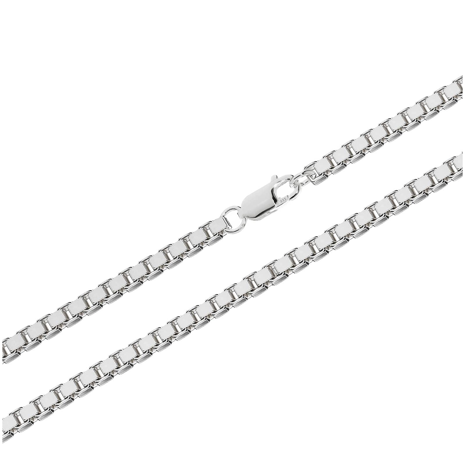 NKlaus 70cm Venetian chain 925 sterling silver 2,9mm -wide diamond silver 4293