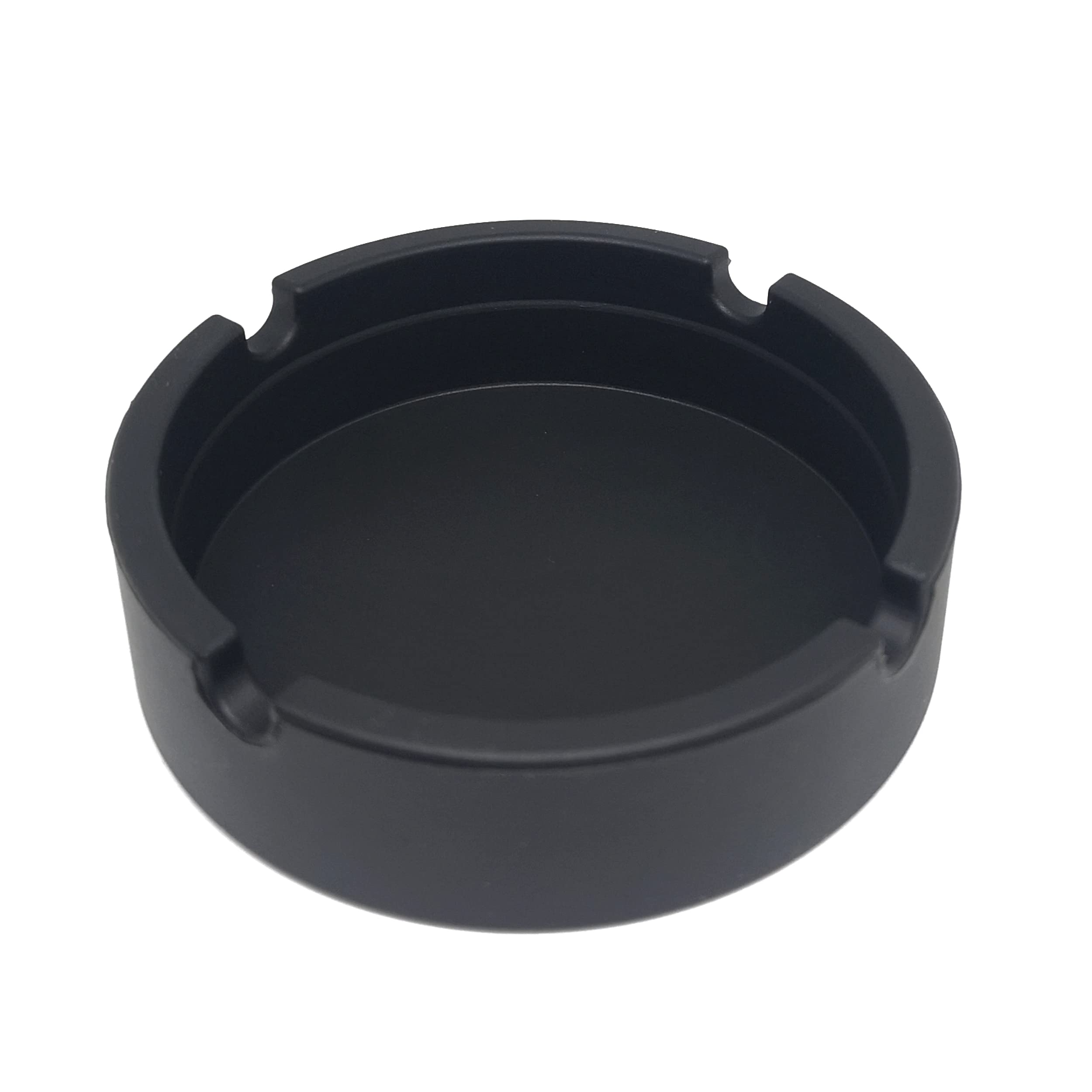 BWD AshTray Silicone Mould Black Round Shape Cigarette Ash Tray Holder Tobacco Indoor Outdoor Pubs Bars Use