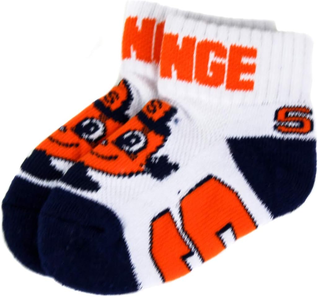 Donegal Bay NCAA Syracuse Orange Unisex Syracuse Baby Qtr Socksyracuse Baby Qtr Sock, Blue, BAX 12-24 Months: Clothing