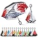 Sharpty Inverted Umbrella for Women - Windproof & Reverse - Easy to Open and Close - Upside Down & C-Shaped Handle - Rain & Wind Resistant - For Travel - Eiffel Tower