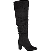 City Chic Women's WIDE FIT Raquel Knee Boot, Black