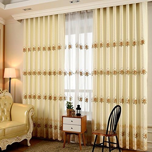 Embroidery blackout curtains/Living room bedroom drapes-A 150x190cm(59x75inch)
