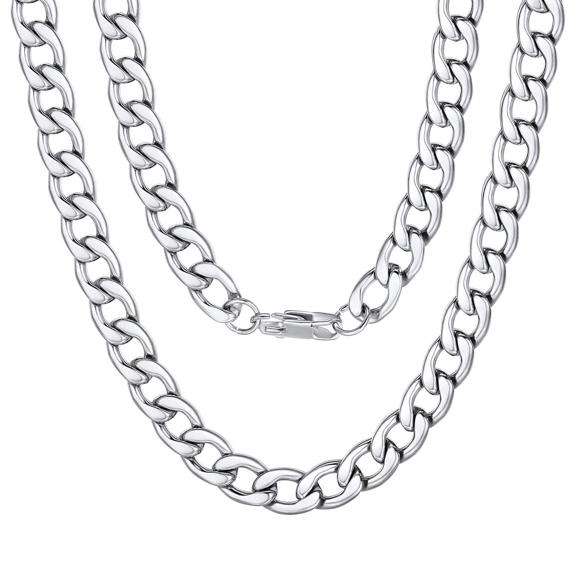 Round Curb Cuban Chain Necklace 