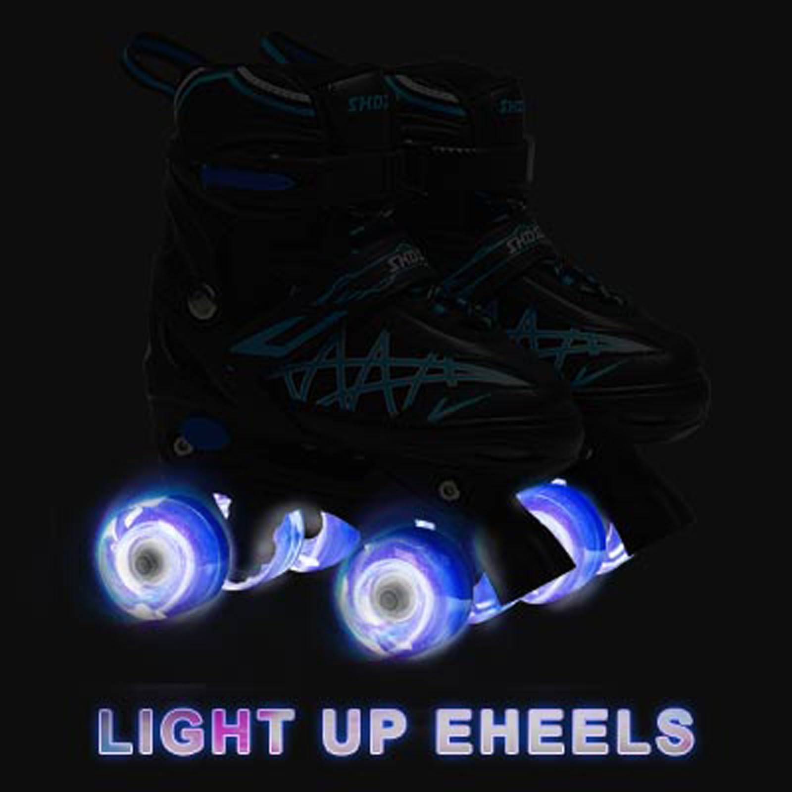 SHDSL Kids Roller Skates for Boys Girls Kids, 4 Sizes Adjustable Quad Skates with All Light up Wheels - Birthday Gift for Indoor Outdoor Sports Patines para niñas