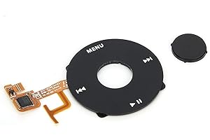 Mxzzand Sturdy Clickwheel Replacement Click Wheel Assembly Easy to Install for Video Button,for Video 5Th (Black)