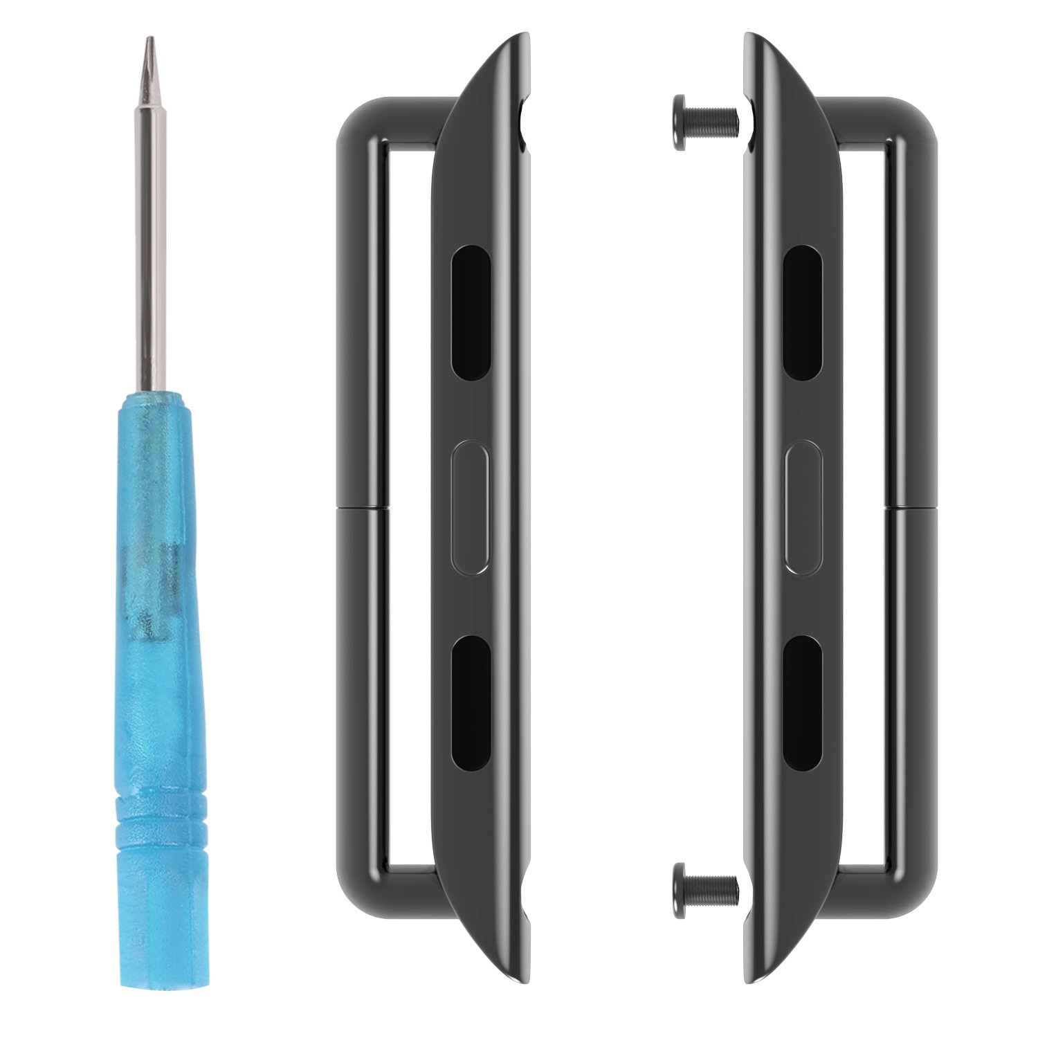 MoKo Bracelet Clasp Compatible with iWatch, Metal Connector/Clasp for All Models iWatch 42mm Series 6/5/4/3/2/1/SE, Space Grey (Not Compatible with Apple Watch 38mm)