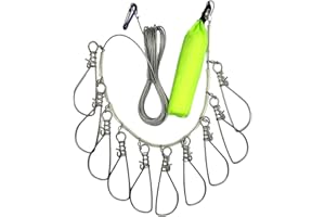 MotiveTech Fish Holder Stringer with High Strength Clips for Kayak Fishing