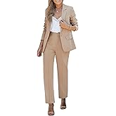 luvamia Women's Two Piece Sets Pants Suits Dressy Business Casual Outfits Professional Blazer Pantsuits Set Work Office