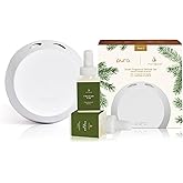 Thymes x Pura 4 - Smart Home Fragrance Diffuser Kit - Includes 1 Pura Diffuser + 2 Fragrance Refill Vials - Long Lasting Scents - LED Light - 2.4 GHz WiFi Required (Frasier Fir)