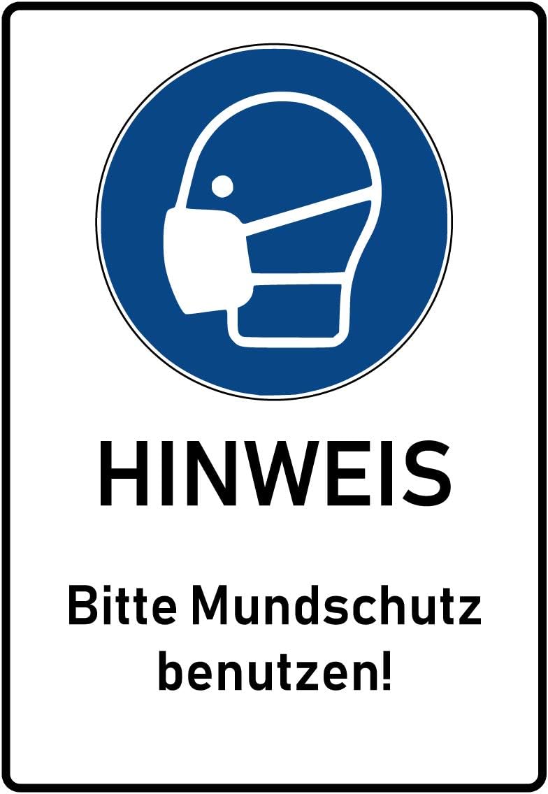 BilderKing Corona Virus Hinweis-Schilder - Maskenpflicht