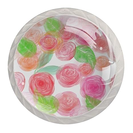 Schrankgriffe Rosas rosadas Möbelknöpfe Kinderzimmer Set Möbelknöpfe