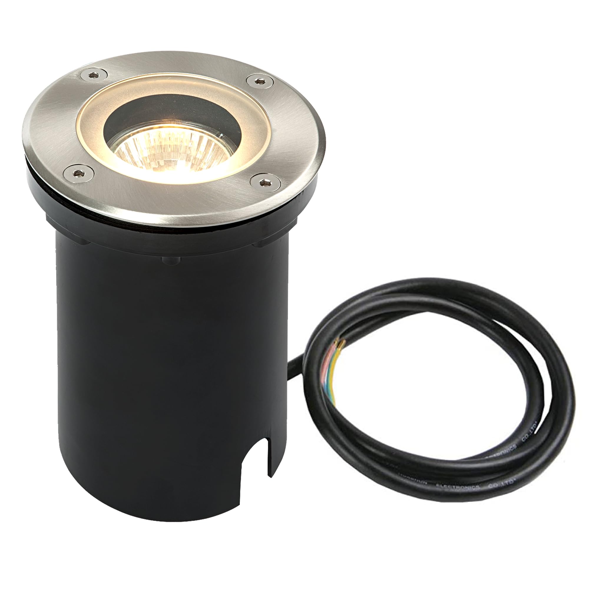 Pillar IP65 Marine Grade Stainless Steel GU10 Round Outdoor Decking Walk Over Ground Buried Uplighter - Ideal for Coastal Areas