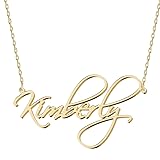 UMAGICBOX Personalized Kimberly Name Necklace 18K