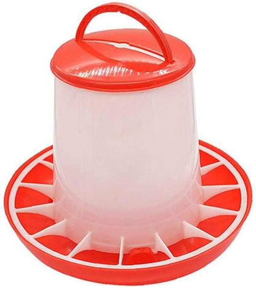1 5kg Plastic Automatic Poultry Feeder Chicken Duck Lid Handle