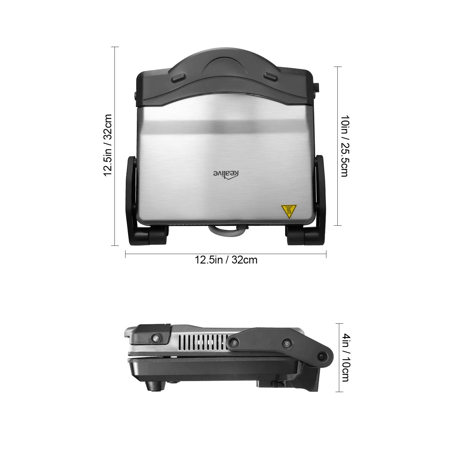 Panini Press Grill, Kealive 4Slice Extra Large Gourmet Sandwich Maker