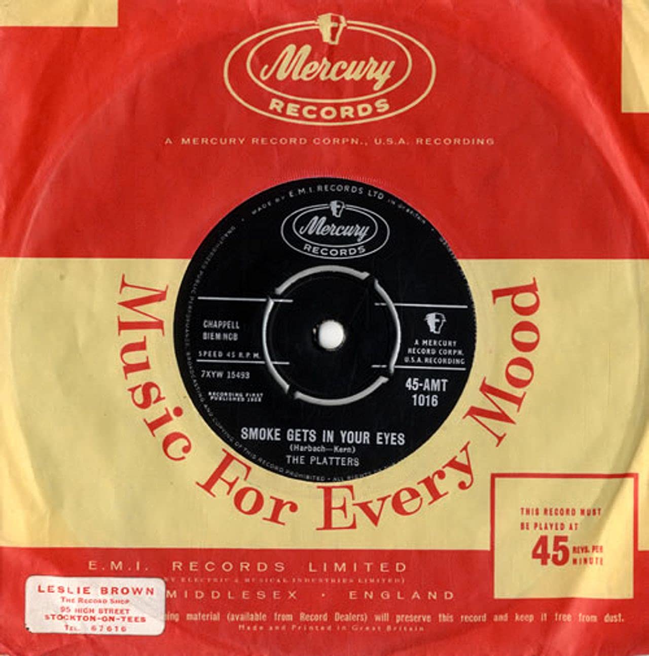 The Platters Smoke Gets In Your Eyes Album