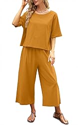 Nfsion Summer Cotton Linen Sets for Women 2