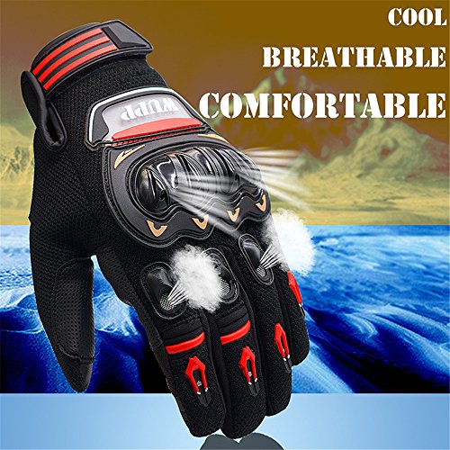 Touchscreen Cycling Gloves,Businda Alloy Steel Knuckle Motorcycle Motorbike Powersports Racing Tactical Paintball Gloves Waterproof Bicycle Motorcycle Riding Pad MTB Gloves for Men Women-XXL
