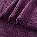Simple&Opulence Solid Coral Jacquard Dot Velvet 50 X 60-Inches Throw Blanket, Purple