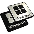Windows 11 Sticker Badge Decal/Two (2) Emblems - for New Microsoft Windows 11