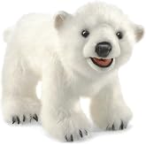 Folkmanis Polar Bear Cub Hand Puppet, White, Model:3041