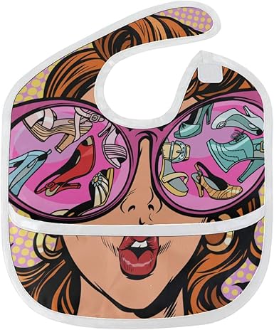 Bebe Fille Bavoirs Bavette Une Femme Portant Des Lunettes De Soleil Tache Douce Sur Le Bebe