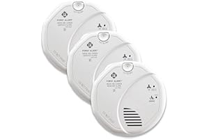 First Alert SC7010BVFF-3 Hardwired Talking Photoelectric Smoke and Carbon Monoxide Alarm, White
