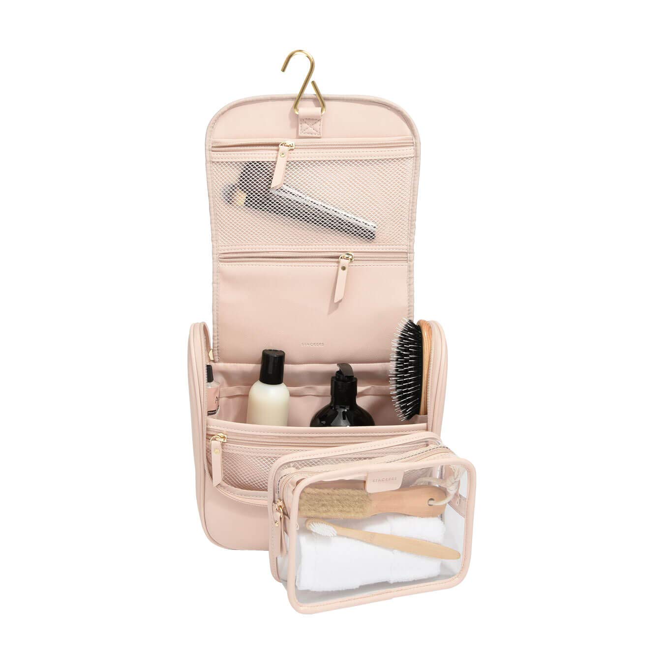 Stackers Large Hanging Wash Bag Blush Pink