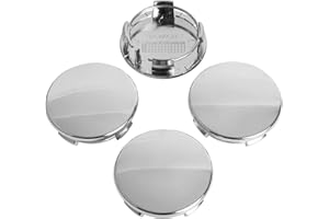 KitsPro 2.25Inch 57MM Wheel Center Caps for Tesla Model S Model X Model Y Model 3 Rivian R1T Rim Hub Caps 6005879 00 A, Pack of 4 (Chrome, Outer 57MM, Inner 50MM)