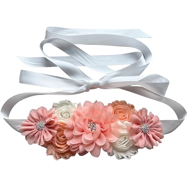 9824 Rhinestone Maternity Sash Belt For Baby Shower Flowers Rhinestone Bridal Belt - Perfect for Maternity & Parties main image 3