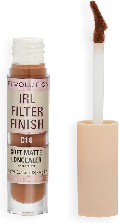 Makeup Revolution IRL Concealer Filter Finish Medium to Full Coverage C14 6g