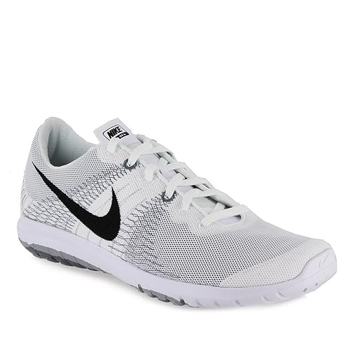 Buy Nike Flex Fury Mens Running Shoes Wht Blk Wolf Grey 12 D M Us At Amazon In