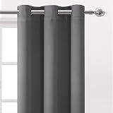DWCN Blackout Curtains 2 Panels 54 x 46 Inch Eyelet Thermal Grey view 2