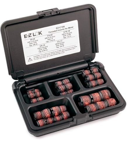 EZ-LOK 8-32 Threaded Inserts For Wood (25 Pc) - Flanged, Hex Drive, Die Cast Zinc 4 thumbnail image