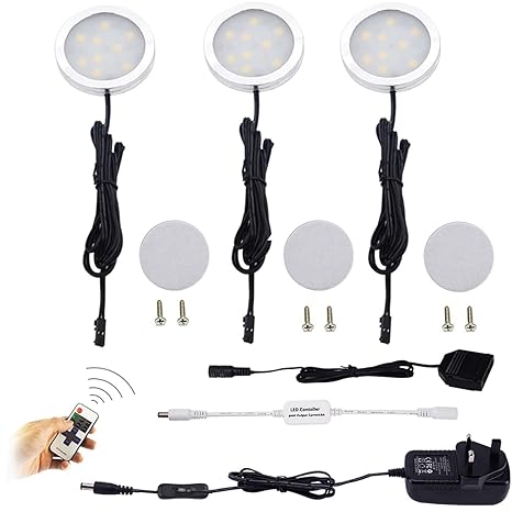 Aiboo Wireless Led Kitchen Under Cabinet Lighting Kit Dimmable