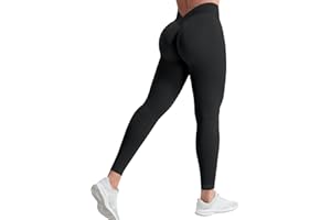 YEOREO Liz Scrunch Workout Leggings for Women High Waisted Butt Lifting V Back Waist Seamless Gym Yoga Leggings