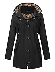 LOMON Women Waterproof Rain Jacket Lightweight