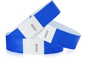 WristCo Marine Blue 3/4" Tyvek Wristbands - 500 Pack Paper Wristbands For Events