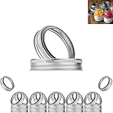 TYESMER 20pcs Rust Resistant Silver Mason Jar Replacement Rings, 87mm Wide Mouth Bands for Canning Lids, Storage (20pcs)