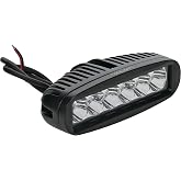 Tiger Lights LED Spot Light 12-24 Volt | OEM replacement, for outdoor power equipment, 12-24 Volt, 1.5 Amp, 1300 Lumens, 18 Watt, 6 1/4 in Length, 18 Wattage, TL118S