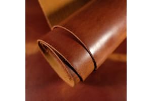 The Tannery Finished Full Grain Buffalo Genuine Leather Hides for Crafts | Home Decor, Tooling, Sewing, Hobby Workshop - Tan 12x24