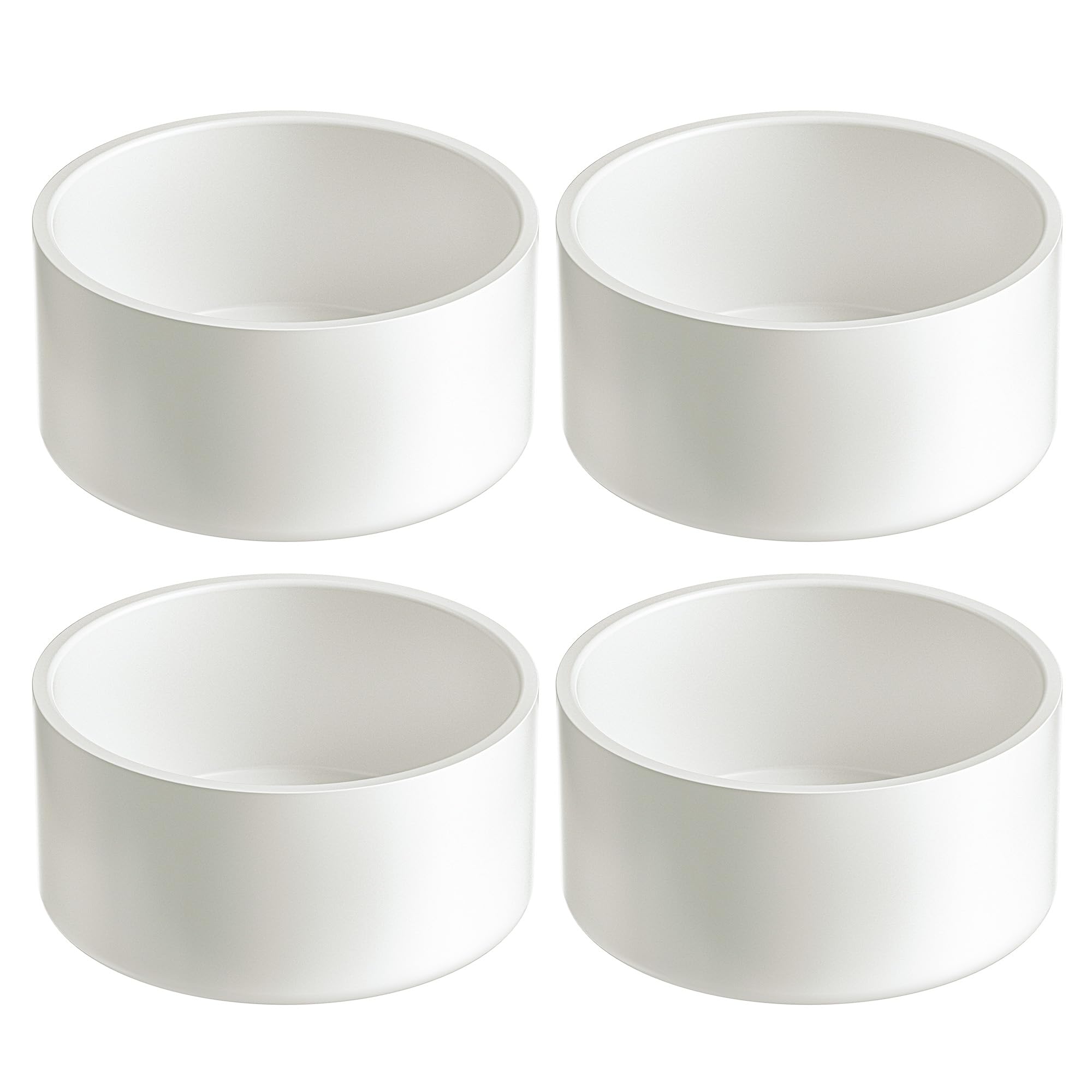 Photo 1 of 4" Pvc End Cap (Fits 4.5" OD), 4 Pack Heavy Duty Slip-On Cap Fitting for Schedule 40 Pipe