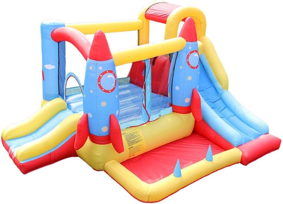 Teerwere Inflatable Bounce House Inflatable Bouncy Castle House with Blower Trampoline House Obstacle Children Outdoor Jump Castle with Slides (Color : Inflatable Castle, Size : 340x280x185cm)