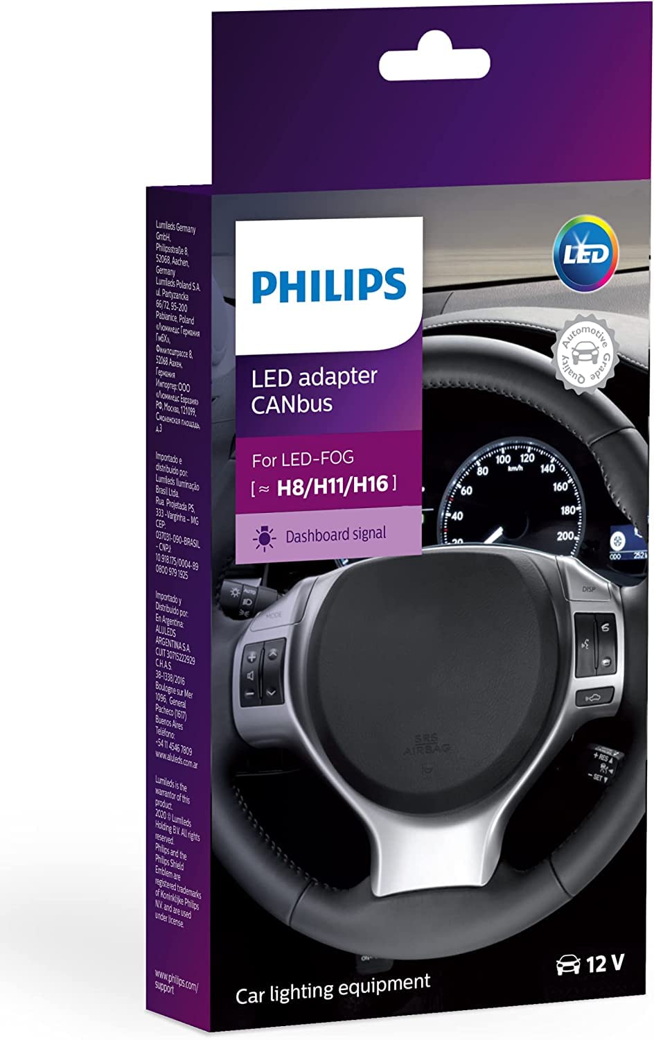 Photo 1 of Philips Automotive Lighting CANbus H8/H11/H16, 2 Pack, Black