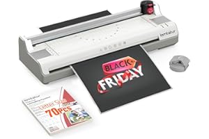 LAMTETUR Laminator Machine 11X17 with 70Letter Size Laminating Sheets for A3/A4,13Inch Wide Thermal Hot&Cold 2Roller Lamination Laminated 3-5mil for Office Home School Teacher,with Paper Cutter,Corner Rounder