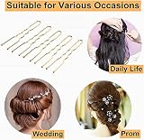 jingxinxin U Shaped Hair Pins Gold French Blonde Bobby Buns Clips Updos 100 Pcs view 5