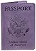 Leather Passport Cover - Passport Holder (Purple)