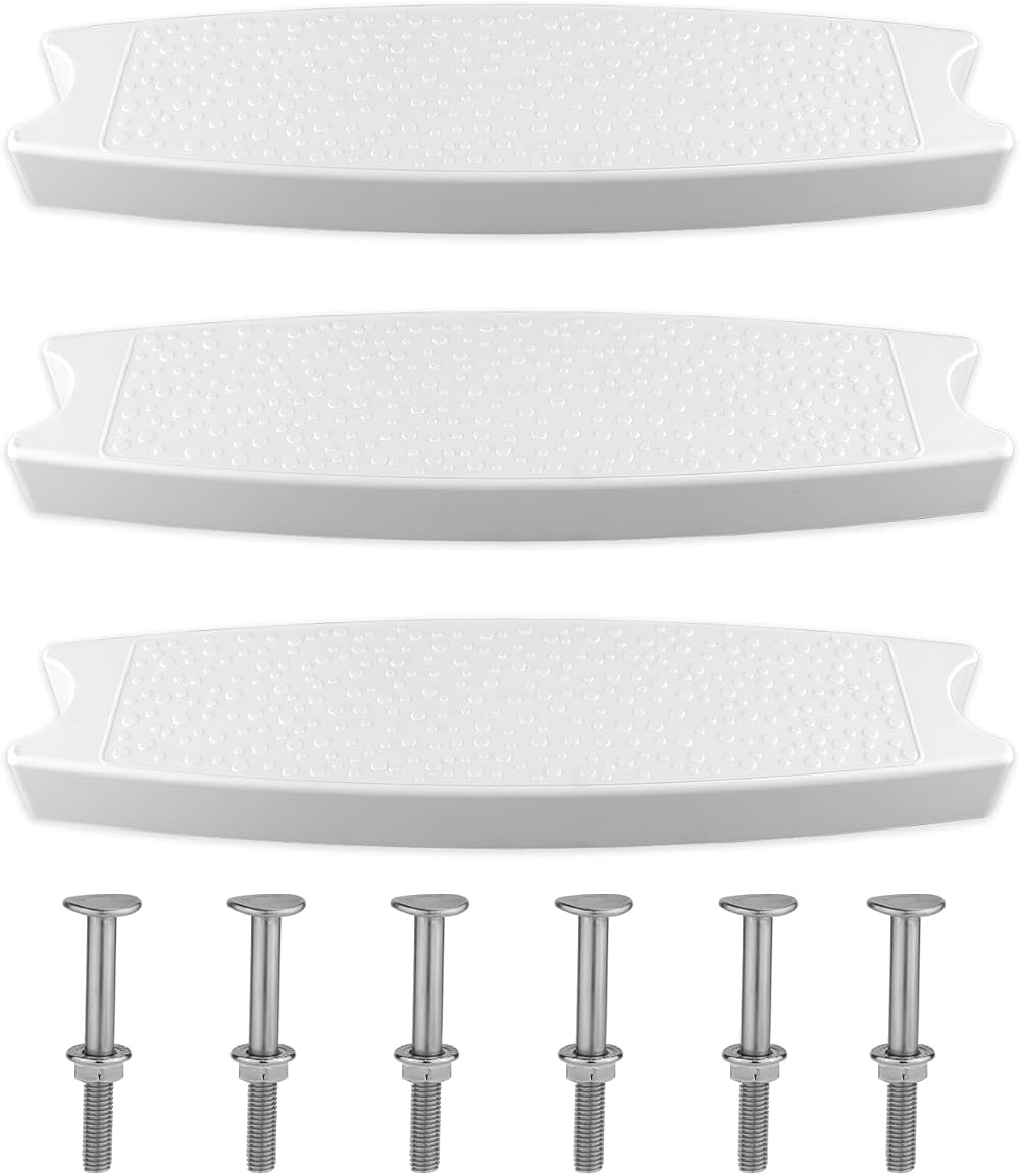 KINBOM 3-Step Heavy Duty Plastic Pool Ladder Steps Replacement White