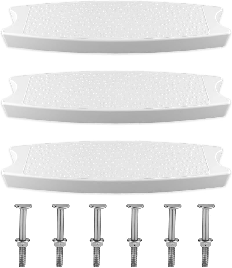 KINBOM 3-Step Heavy Duty Plastic Pool Ladder Steps Replacement White